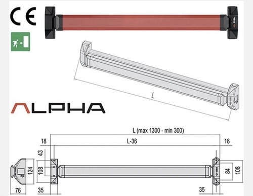 Cisa 5m811 maniglione - cisa, 5m811-10